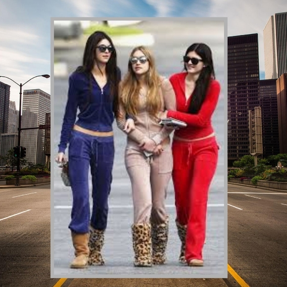 (Authentic) Vintage Juicy Couture Velour Track Suit - Picture 15 of 16